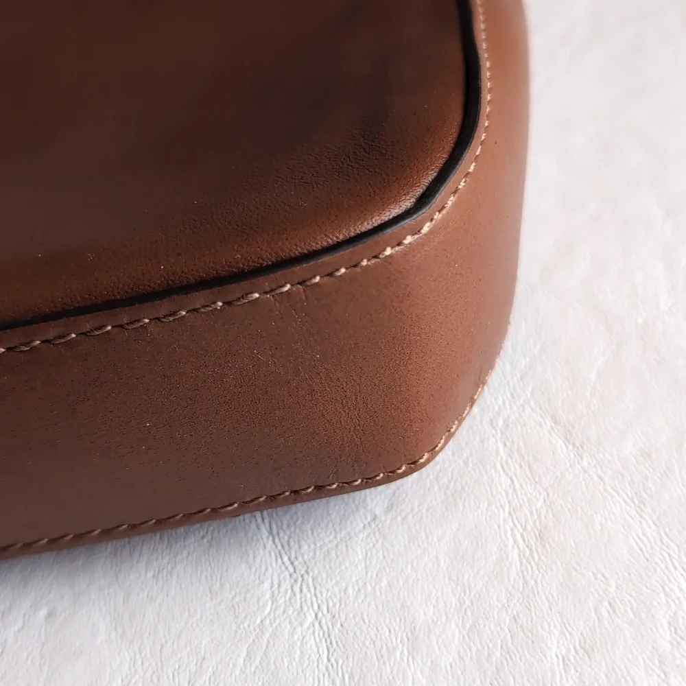 MARK & GRAHAM Leather Laptop Zippere Case Sleeve in Camel Colorway